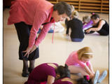 Elever er til prøvetime på Danseakademiet