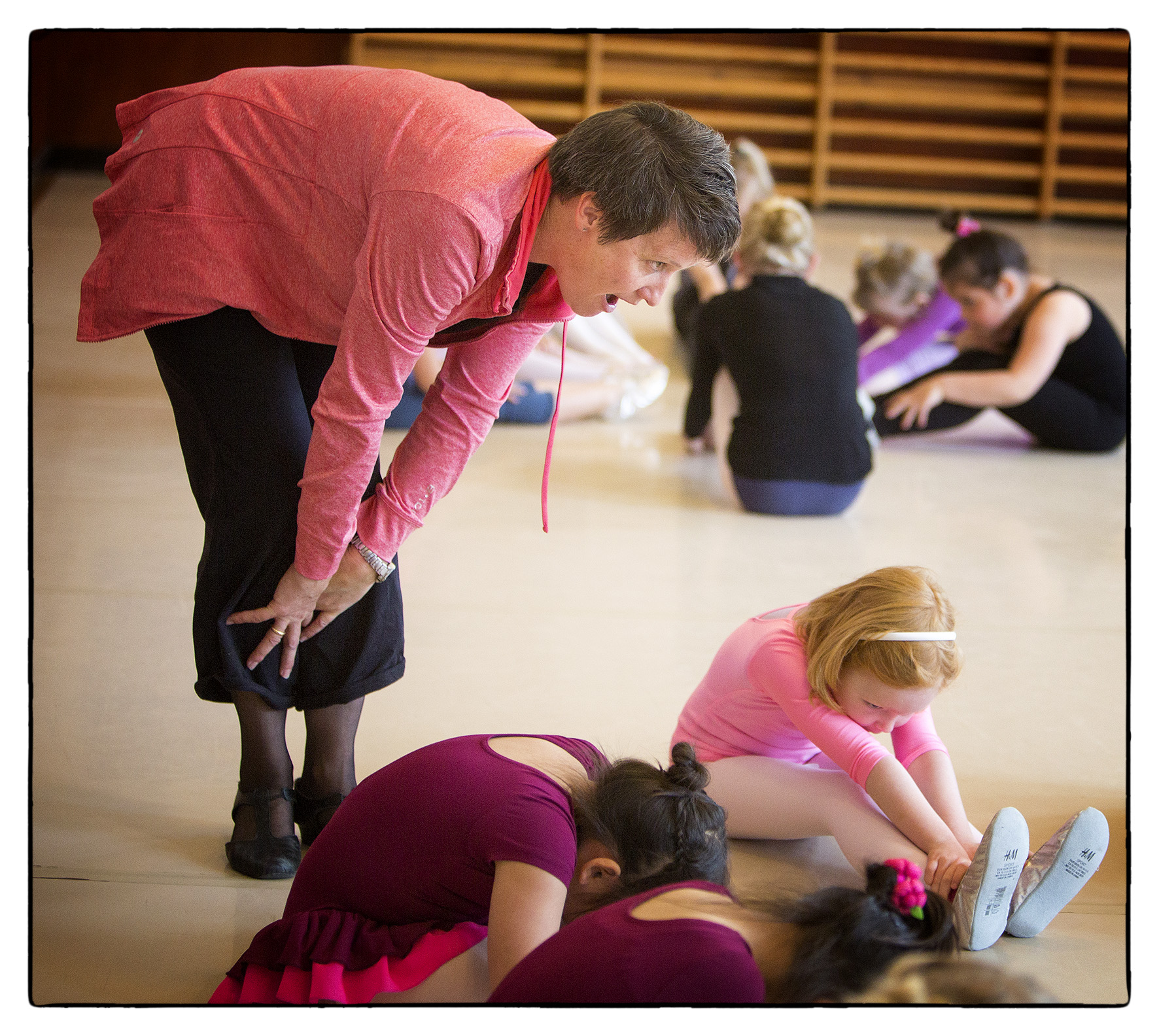 Elever er til prøvetime på Danseakademiet